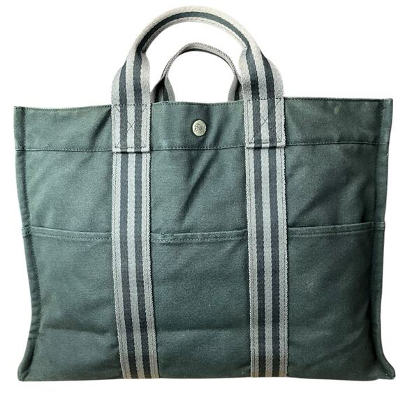 84. Hermes Toile Fourre-tout MM Tote Bag - Picture 1 of 7
